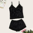 thumbnail image 2 of Babysbule Womens Pajamas Clearance Suede Underwear Sleepwear Nightdress Pajamas Shorts Lace M-XXL, 2 of 9