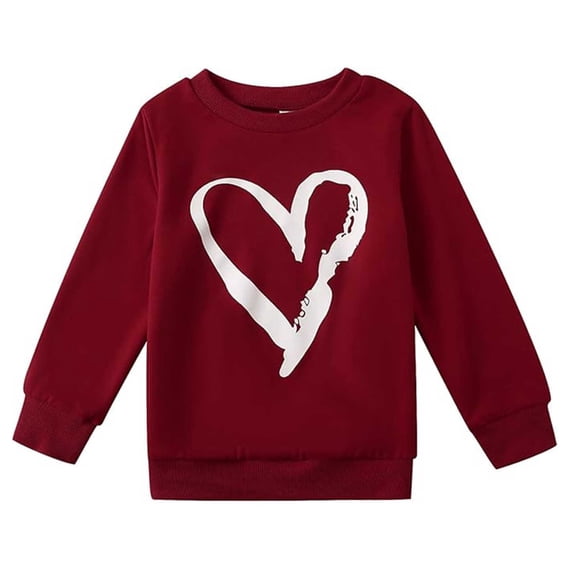 Kiijoy Toddler Girls Casual Sweatshirt Long Sleeve Crewneck Pullover Sweatshirts for Kids