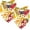 Multi-colored 5, variant on Dog Bandana - 2 Packs Ideal Pet, Daily Bibs Neck Scarf for Small to Large Dogs Cats, Square Cat Bandanas Collar Stripe Lemon Leaves