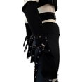 thumbnail image 6 of Yvsxxv Colorful Metal Buckle Punk Fingerless Gloves Casual Arm Warmer, 6 of 7
