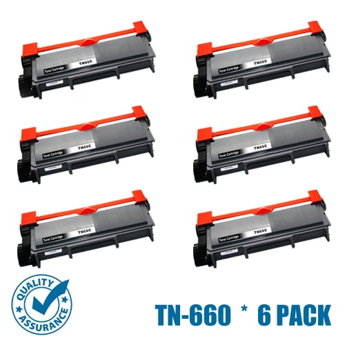 Printer Pro™ Lot de 6 Cartouches de Toner Noir Brother TN660/TN660/TN630 - Imprimante Brother HL-L2340/L2360/L2380/DCP-L2520/MFC-L2700