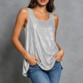 thumbnail image 6 of POROPL Women's Tank Tops Sequin Loose Fit Sleeveless Scoop Neck Shirt Party Casual Wear Size S-5XL, 6 of 9