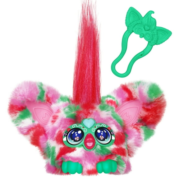 Furby Furblets Pep-Mint Mini Holiday Friend, Electronic Plush Toy, Stocking Stuffers for Kids 6 and up
