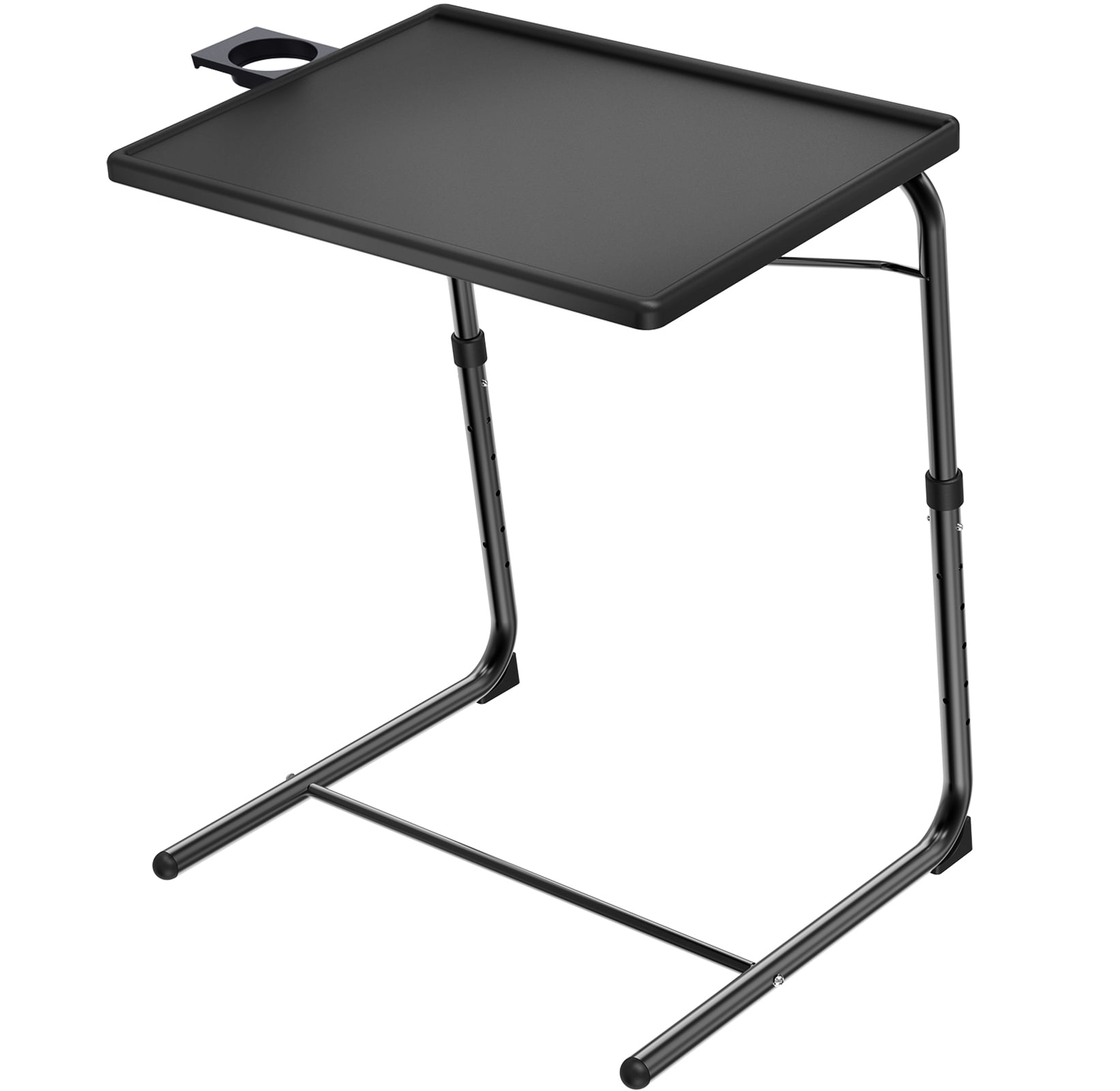 Buy Black Adjustable Folding TV Tray Table with 6 Height & 3 Tilt Angle