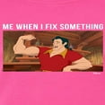 thumbnail image 3 of Disney Beauty & The Beast - Gaston's Strength - Me When I Fix Something - Juniors Fitted Graphic T-Shirt, 3 of 5