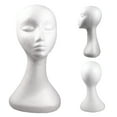 thumbnail image 2 of Windfall Female Mannequin Head Cosmetics Model Head Wig Display Foam Mannequin Glasses Hat Hairpieces Stand, 2 of 2