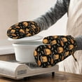thumbnail image 3 of Zufioo Bee and Honey Print Silicone Anti-Scalding Gloves, Kitchen Hanging Rope Gloves, Kitchen Utensils Suitable for Barbecue, Baking, Cooking, 3 of 6