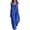 Blue, variant on Hooded Button Multi Pocket Cargo Jumpsuits for Women Crew Neck Sleeveless Casual Overalls
