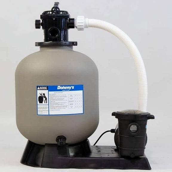 Doheny’s Harris ProForce Above Ground Pool Sand Filter System with Pump, 19 Inch Tank, 1 HP, 175 lb Sand Capacity, 40 GPM, Gray