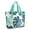 Tropical Palm Leaves-1, variant on Tote Bag for Women - Teal Gold Marble Shoulder Bag - Large Utility Work Duffle Bag with Zipper Handbag for Travel, Work, Sprots
