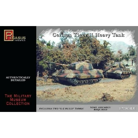Scale German Tank 1/72 German Tiger II Tanks, Box contains two 1:72nd scale un-assembled plastic tanks. By Pegasus Hobbies ()