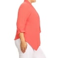 thumbnail image 2 of Women's Solid Casual Plus SizeDraped Cardigan Blazer Jacket, 2 of 4