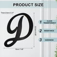 thumbnail image 2 of Uxcell Calcomanías de Pared de Letras 3D, 9" Acrílico Autoadhesivo para Decoración del Hogar (Negro, Letra D), 2 of 7