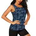 thumbnail image 2 of Balery Hawaiian Style Camiseta sin mangas estampada ligera para mujer, tops de entrenamiento sin mangas, camisetas de yoga transpirables de secado rápido.-X-Large, 2 of 7