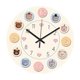 thumbnail image 5 of Reloj de pared redondo decorativo con forma de oso, sin asa, con números arábigos. 20 cm, 5 of 8