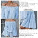 thumbnail image 5 of Blusa casual para mujer, Tops con mangas acampanadas y hombros descubiertos, blusas sueltas de verano, rendimiento sólido, 5 of 6
