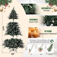 thumbnail image 4 of 12ft classic green auto-spread tips pvc branches pencil christmas tree con realistic lighting, space-saving, easy installation, y festive atmosphere creation (2035 tips, green), 4 of 7