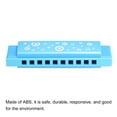 thumbnail image 3 of Uxcell Blue Translucent Harmonica Assorted Color 10 Holes ABS Harp Mouth, 3 of 6