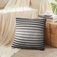 thumbnail image 4 of LALILO Throw Pillow Covers Halftone Mesh Black And White With Lace Cushion Cover 18" x 18", 2 Pack, 4 of 6