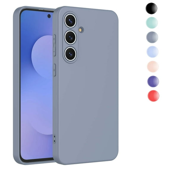 Cute Galaxy S25 FE 5G Silicone Case for Women - Soft TPU Protective Cover,Rugged Shockproof TPU Bumper, Hard PC Back, Military-Grade Drop Slim Fit for Samsung Galaxy S25 FE 5G 2025, Purple