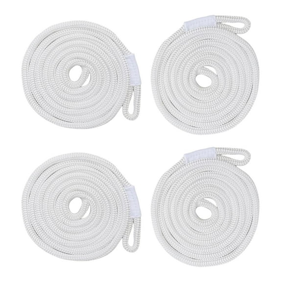 yotijay 4Pcs Boat s Bumpers, Boat Lines, Boat Accessories Inflatable Marine Bumpers Rope White