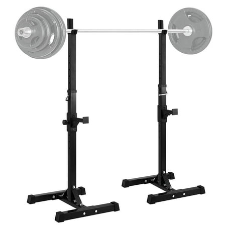 Ktaxon Adjustable 2 Pcs Barbell Stand Multifunction Squat Rack, Home Gym Weight Lifting Press, with 41