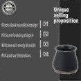 thumbnail image 3 of Silicone Chair Leg Protectors With Felt For Hardwood Floors 24 Pcs, 3 of 5