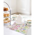 thumbnail image 4 of Happy Easter Kitchen Dish Towels for Drying Dishes Set of 4, Spring Colorful Eggs Butterfly Plaid Checkered Waffle Weave Microfiber Hand Tea Bathroom Towels Quick Dry & Absorbent Towel 12x12, 4 of 7