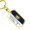 CWDH0006 Keyring, Gold, variant on New Gold Crown Keychain with Colorful Resin Print Father's Day Gift Family Affection Metal Keychain