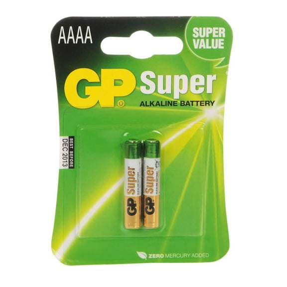 Gp Batteries 25a-c2 Pack Of 2 Super Alkaline Aaaa Batteries