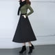 thumbnail image 4 of Gibobby Plisado Mini Falda De Las de línea A con cintura alta elástica Vintage de invierno para mujer(Negro, L), 4 of 5