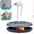 thumbnail image 2 of Juguete interactivo para gatos 2 en 1 con ratón, resorte giratorio y pelota, 2 of 5