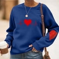 thumbnail image 2 of RKSTN Valentine Gifts Sweatshirts for Women Oversized Crewneck Valentine's Day Heart Graphic Print Hoodless Sweatshirt Womens Casual Plus Size Round Neck Loose Comfy Sweatshirt Fall Spring Clothes, 2 of 6