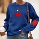 thumbnail image 2 of RKSTN Valentine Gifts Sweatshirts for Women Oversized Crewneck Valentine's Day Heart Graphic Print Hoodless Sweatshirt Womens Casual Plus Size Round Neck Loose Comfy Sweatshirt Fall Spring Clothes, 2 of 6