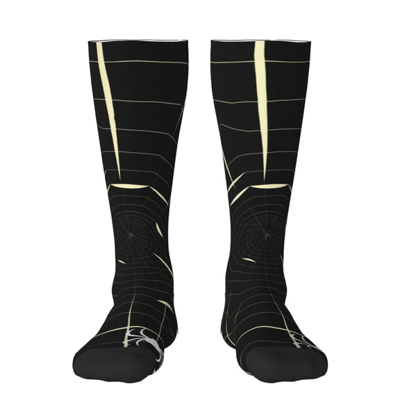 Hirioo Spiders On The Web for Adult Stockings Breathable Sock Non-Pilling,Contrasting Color Design