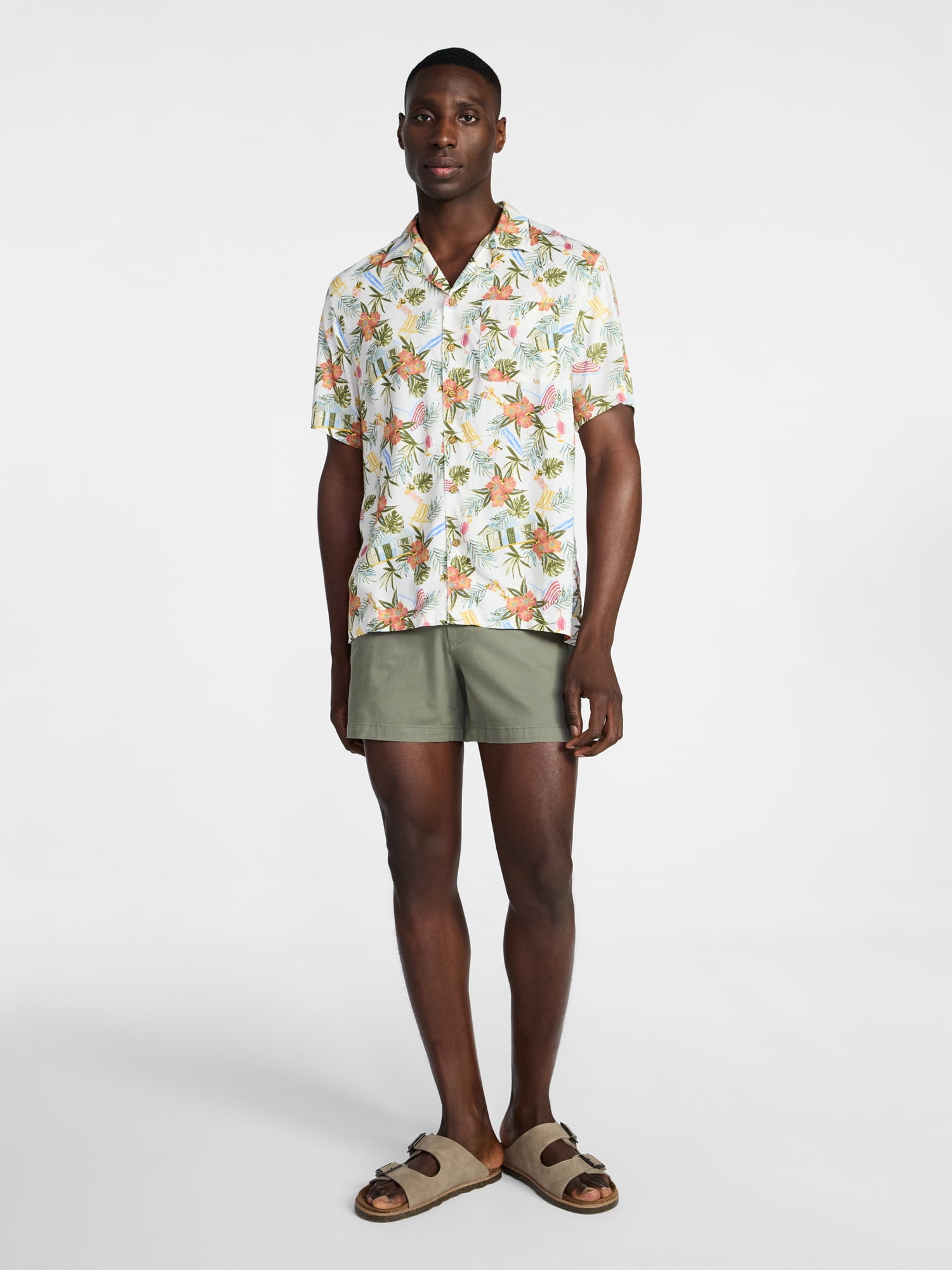 George Men's & Big Men's Modern Fit Flat Front Shorts, 5", 7", 9" Inseams, Sizes 28-54