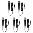 thumbnail image 2 of 5X Handheld Professional Wired Dynamic Microphone Clear Voice Mic for Karaoke Vocal Music Performance,5 x Microphone 5 x Audio Cable,Black, 2 of 8