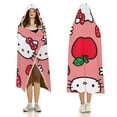 thumbnail image 3 of Hello Kitty Blanket Hoodie, Wearable Blanket, Cloak Hooded Throw Blanket, Soft Warm Fluffy Blankets for Bed Couch Sofa, 3 of 8