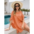 thumbnail image 2 of Justay Story Women's Swimsuit Cover Up Bathing Beach Vacation Swim Coverup for Women Batwing Sleeves, 2 of 7