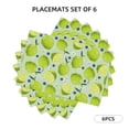 thumbnail image 2 of Placemats Set Of 4 / 6, Green Lemon Blueberry Placemats For Dining Table Indoor/Outdoors Heat Resistant Washable Placemats 18" X 12", 2 of 8