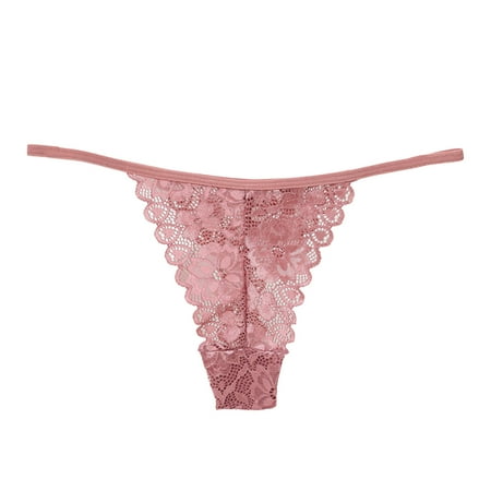 Brown Small Women Lace Briefs Bubble Butt Underwear for Women Hollow Out Panties Crochet Bra Underwear Set Cotton Lace Up Panty Thongs Women s Thongs Variety Pack G Strin
