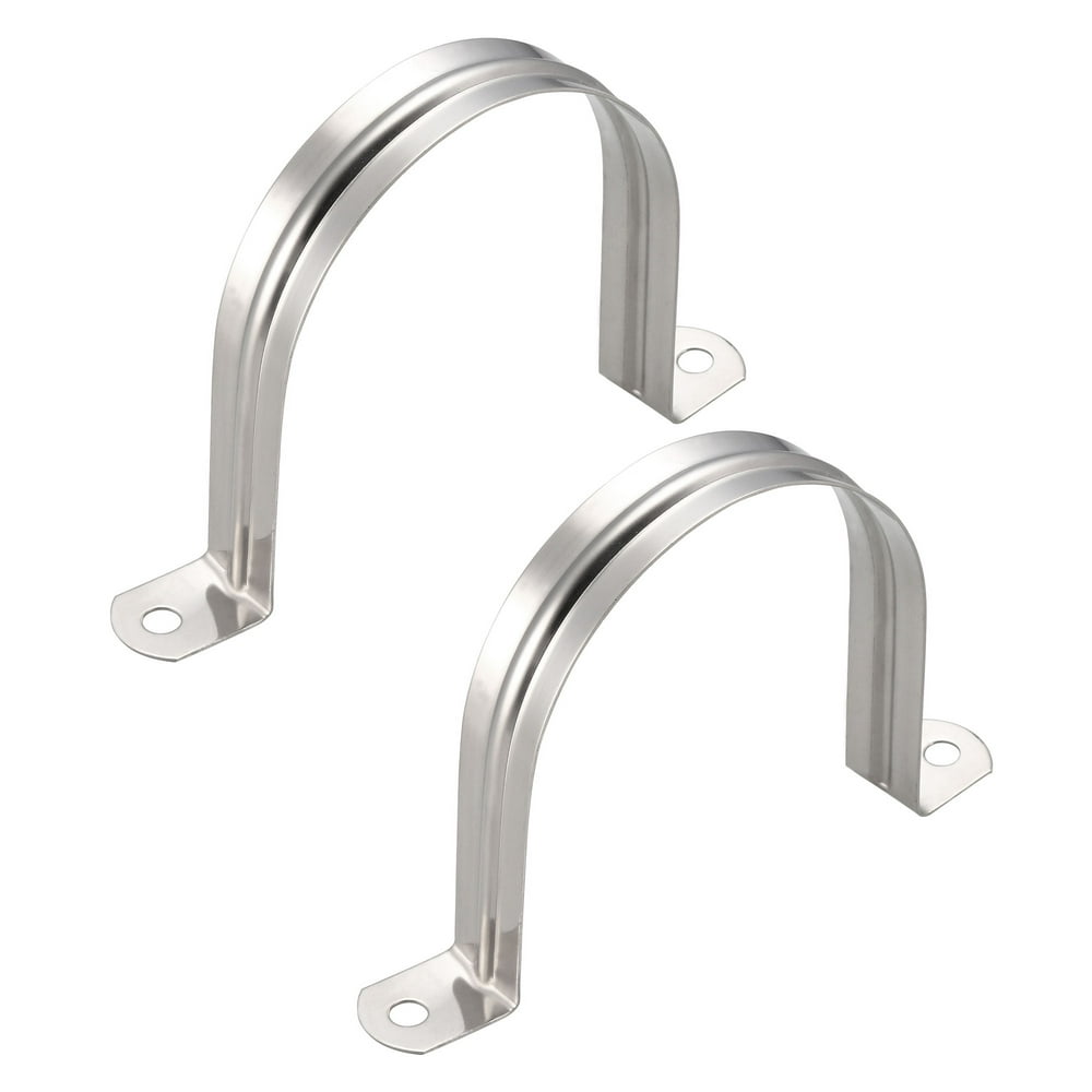 90mm Rigid Pipe Strap, 304 Stainless Steel, 2 Hole Clamps, 2 Pcs