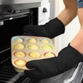 thumbnail image 4 of HEETLY BPA-Free Soft Silicone Oven Mitts - Ultra Heat Resistant Oven Mitts with Thick Cotton Liner - Extra Long Slip Resistant Pot Holders, Flexible Oven Gloves, 4 of 8