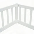thumbnail image 6 of Double Twin Floor Bed with Fence & Guardrails - White, Sturdy & Compact, 6 of 24