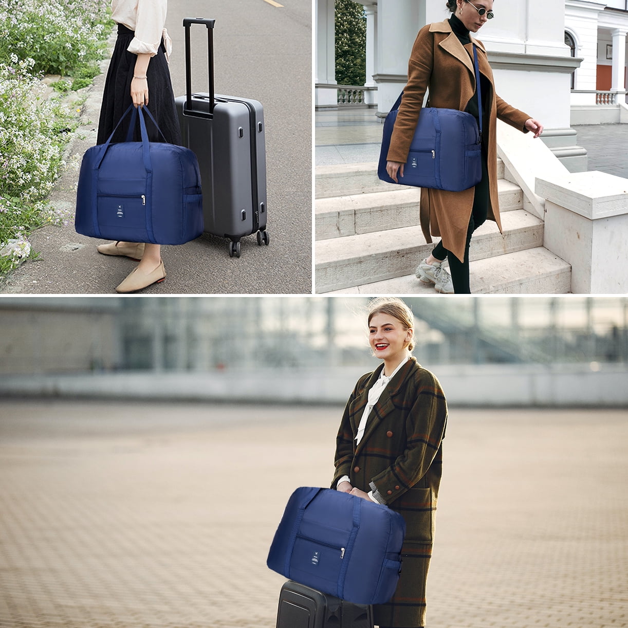 Ryanair Cabin Bags 40x20x25 cm underseat Carry-on Travel Duffel Hand  Luggage Bag 40x25x20 Black : : Fashion