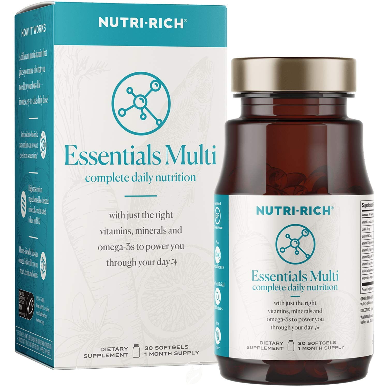 NUTRIRICH Essentials for Women Multivitamin + Omega3 Fish Oil 30