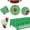 As shown, variant on NWOKYZGH Football Party Supplies Kit Serve 25, Includes Dinner Plates 7" and 9", Paper Cups, 1 Tablecloth for Birthday Gameday Tailgate Decorations, Green
