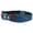 Blue, variant on Black Genuine leather Designer Dog Collar 14.5"x1" with Studs, Daisy, and Rhinestone
