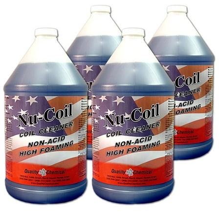 Nu-Coil Concentrated Air Conditioner Coil Cleaner - 4 gallon (Best Ac Evaporator Coil Cleaner)