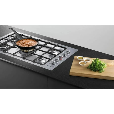 Fisher & Paykel - 35.5" Gas Cooktop - Stainless steel